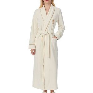 Lauren Ralph Lauren Cream Robe with Gold Accents